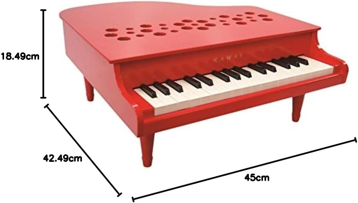 KAWAI Mini Piano de Cola Rojo 32 Teclas P-32R 1163 Juguete de Madera Japón...