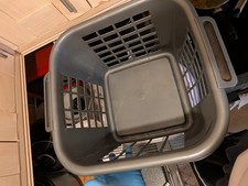 John Lewis ANYDAY Square Plastic Laundry Basket In Grey. Excellent Condition