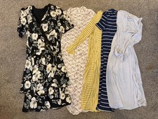 Lot of 5 womens midi length long sleeve dresses size XL