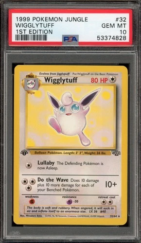 Pokemon Wigglytuff Jungle 1st Edition NON Holo Rare #32 PSA 10 Gem Mint