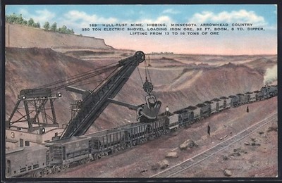 Ansichtskarte Hibbing, MN, Hull-Rust Mine, 350-ton electric shovel 