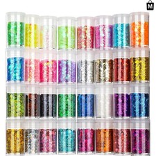 Vibrant Festival Glitter Mix - 32 Colors for Creative Makeup  Artistic Flair