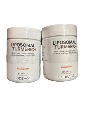 (2) X Codeage Liposomal Turmeric, Organic Fermented Turmeric Extract, Curcumin