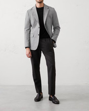 2022 J CREW Ludlow Gray Sport Coat Suit Blazer 40R Moon Cotton Wool Slim Fit