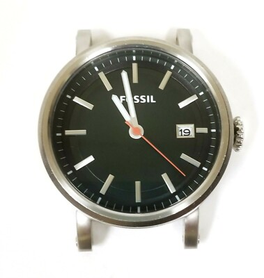 NEW FOSSIL MACHINE SILVER TONE+GREEN LARGE DIAL WATCH CASE C221011