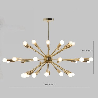 Gorgeous Large Mid Century Sputnik Chandelier Ceiling Light Handmade Brass CLASS