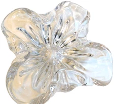 VINTAGE and EXQUISITE free form clear glass stunning~3 3/4" X 9 3/4"