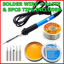 Soldering Iron Electric Gun Adjustable Temperature 60W Welding Solder Wire Kit