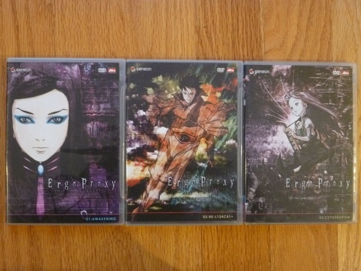 Ergo Proxy 3-DVD Lot Anime Series Volumes 1 2 3 Episodes 1-12 Geneon