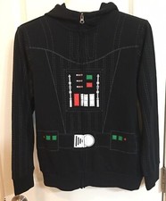 STAR WARS DARTH VADER Boys Sweatshirt, Hoodie W/Detachable Cape Size M NEW