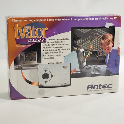 Antec TVator Exec-Model K0C3-Computer To TV-Play PC Games On TV 2000 New Sealed!