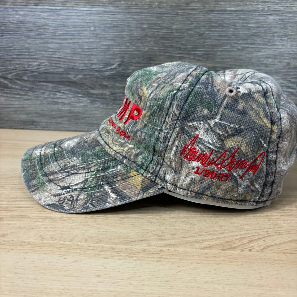Gorra Trump Gorra Correa Trasera Marrón Camuflaje MAGA Presidente Exterior Foto 4 de 4
