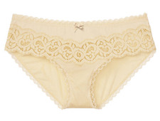Victoria's Secret Body By Lace Trim Champagne Full Cover Bikini Panty Medium