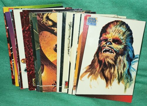 Lot de cartes à collectionner Star Wars Galaxy Series 1 Topps 1993 lot de 30 - Photo 1/1