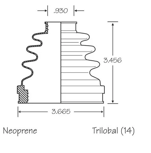 Front Inner CV Boot Repair Kit for Volkswagen Beetle 2003-2005 (see chart) - Image 4 of 4