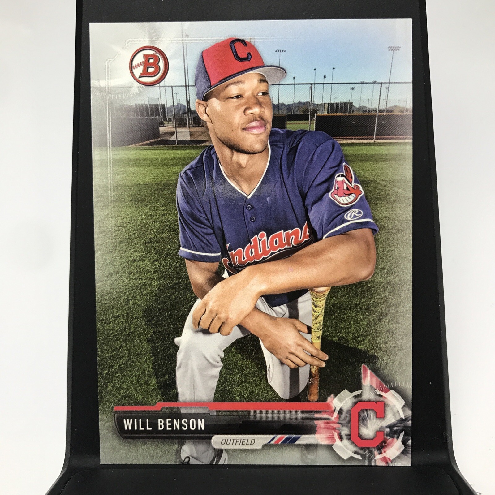 Will Benson SP 2017 Bowman Draft Silver /499 #BD-56 Cleveland Indians Prospect
