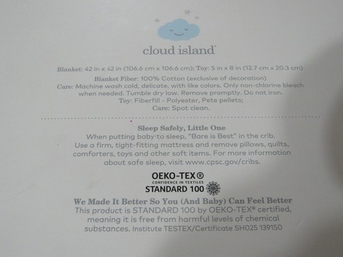 Cloud Island Blanket & Plush Toy Set mint green blanket gray panda new - Picture 6 of 9