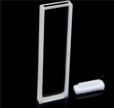 Standard 1Mm Lightpath Quartz Cuvettes 0.35ML Cell Spectrometer W/ Ptfe Stopp cf