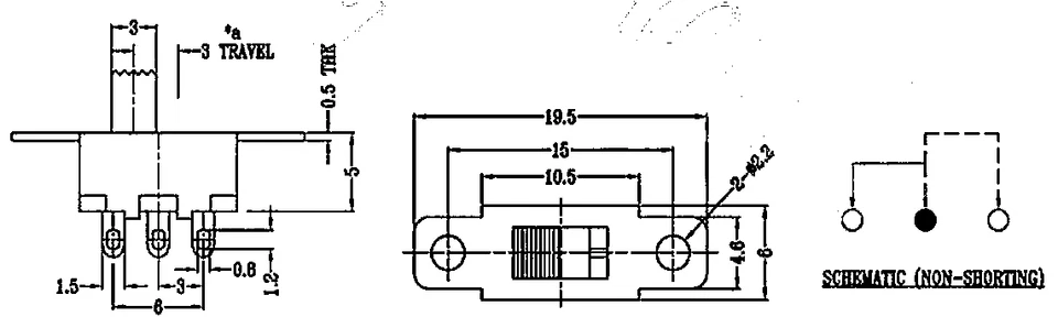 4 Mini Slide Switches for 60s Framus + El. + Jazzgit. + Bass SEARCH 60s E-GIT + EVERYTHING - Image 3 of 4