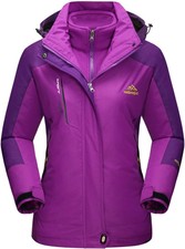 Tacvasen Women's 3-in-1 Jackets Waterproof Fleece Jacket Outdoor Skiing... 