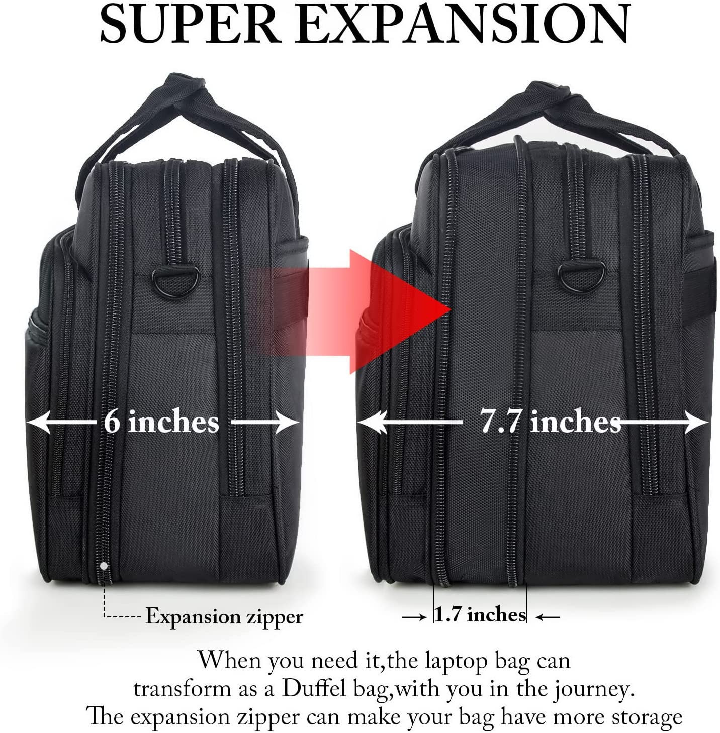 Laptop Briefcases for Men, 17 Inch Expandable Briefcase Computer Bags for Laptop