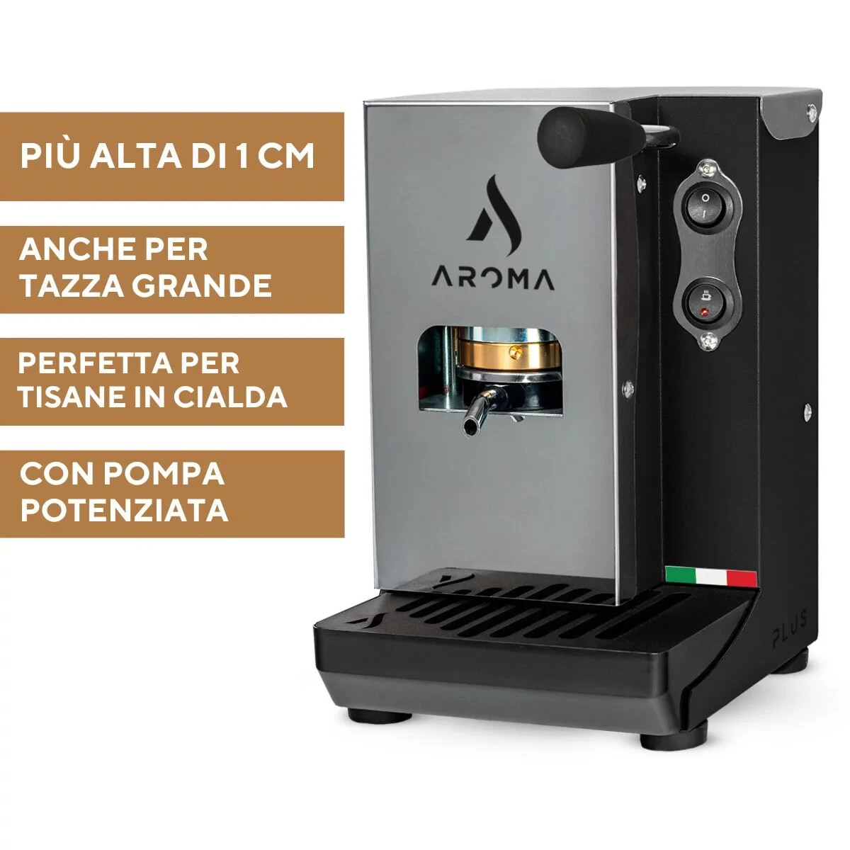Recensione Aroma Plus+ Nera: Macchina a Cialde con Gruppo in Ottone