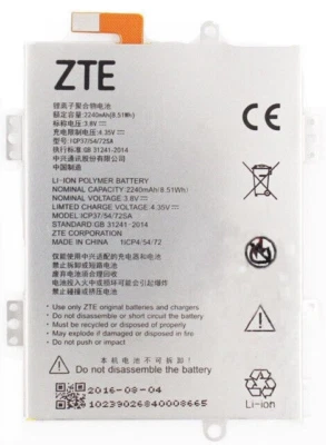Original  ZTE Klinge A310 Klinge A462 Telstra 4GX Plus Akku ICP37/54/72SA Accu - Bild 1 von 3