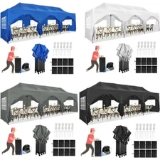 10x30ft Pop up Canopy Outdoor Gazebo Waterproof Heavy Duty Tent with Carry Bag