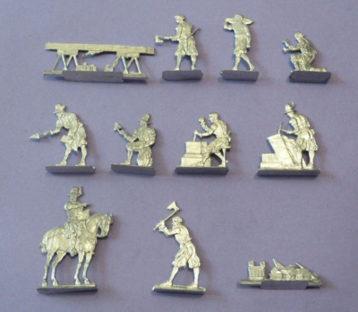 5 Figurines Civiles Renaissance En étain - Zinnfiguren - 30mm (occasion)