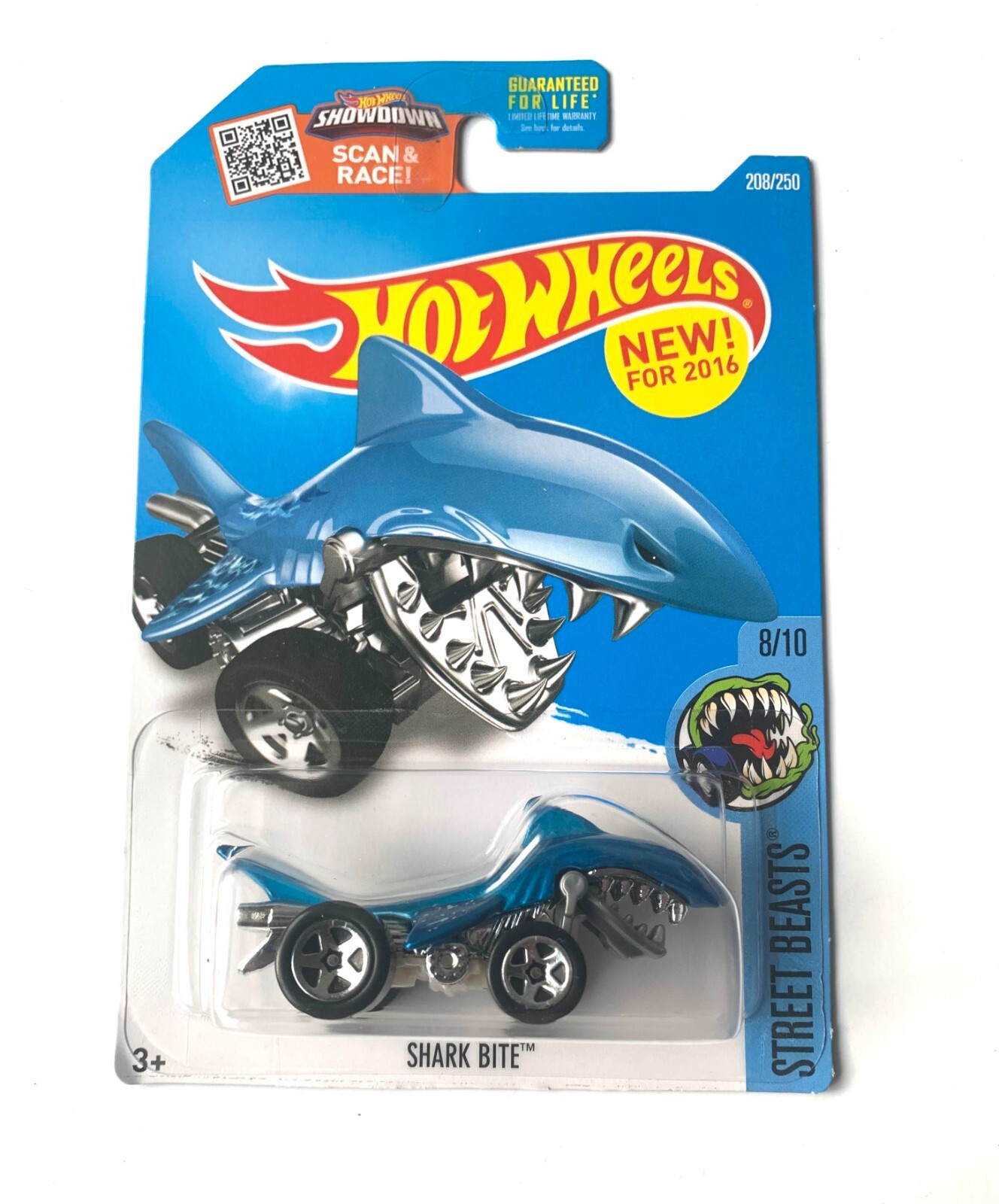 HOT WHEELS SHARK BITE New for 2016 blue 208/250 8/10 
