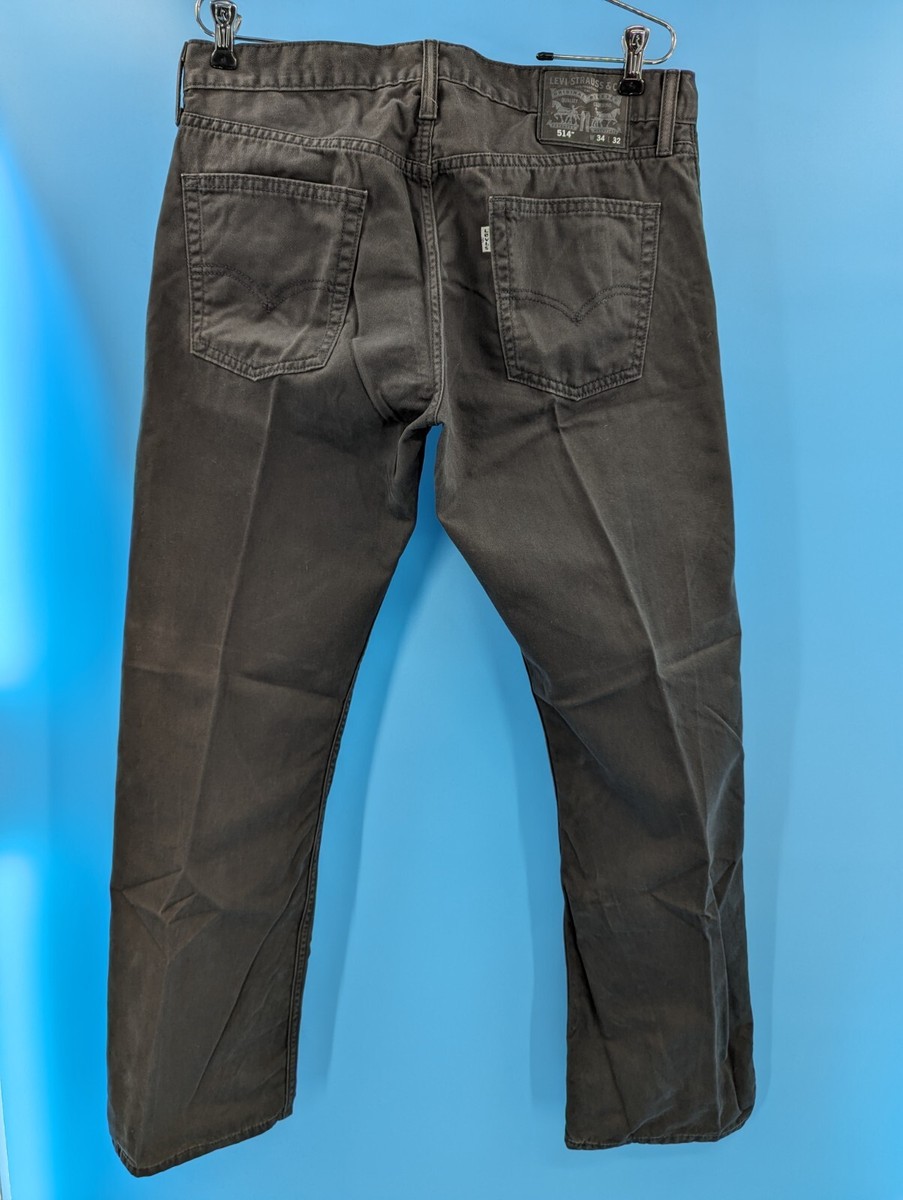 Levi's® Men's 514™ Straight Fit Twill Sharkskin (Grey) Size 34x32