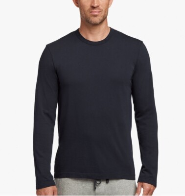 James Perse Clothing Men's Navy Blue new Long Sleeve Cotton T