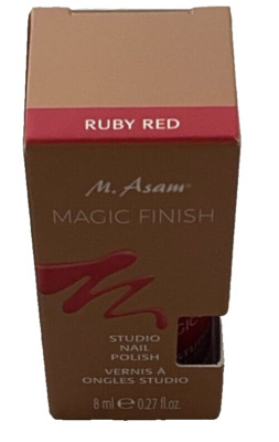 (1025 /l) M. Asam Magic Finish Nail Polish Nagellack Ruby Red 8ml NEU rot schick