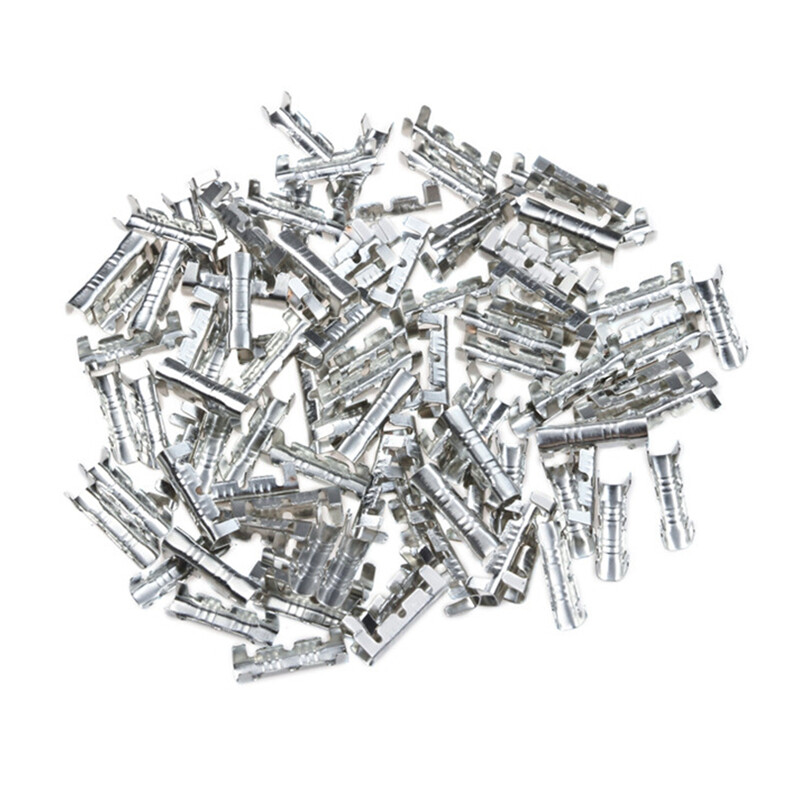 100pcs 0.5mm²-35mm² / 22-2 AWG Non-Insulated Wire Connector Sleeves Cable Terminals Copper Bare Tinned Crimp Terminals - Foto 13