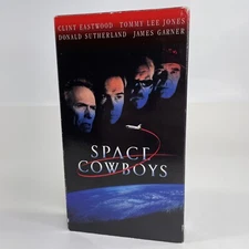 Space Cowboys (VHS, 2001) Clint Eastwood, Tommy Lee Jones, Blockbuster Sticker