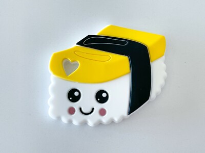 New Tamago Nigiri Sushi Silicone Baby Teether, Cute Teething Toy Baby Gift 