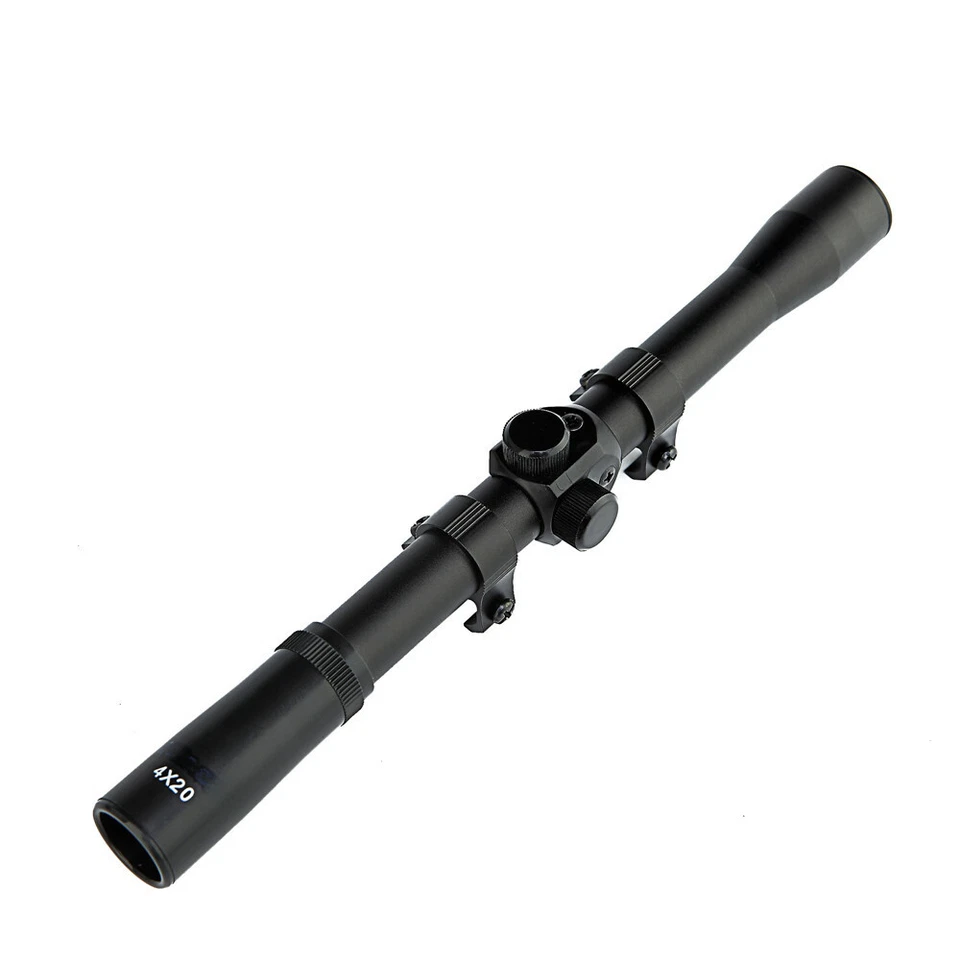 4x20 Scope w/Ring Mount Hunting Telescopic Scope for .22 Caliber Rifle - Image 3 of 4