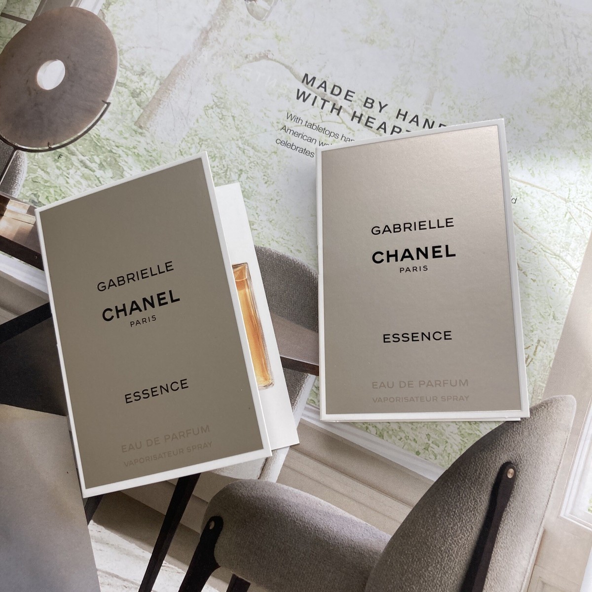 2x Chanel Gabrielle Essence Samples, EDP, 1.5ml,= Total 3 Ml New