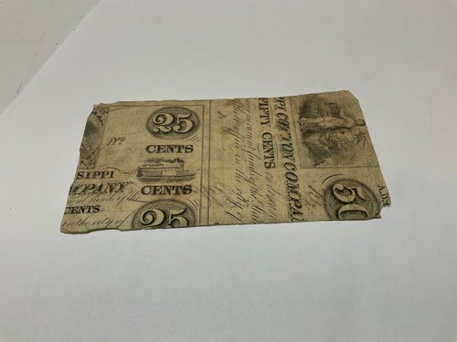 CIVIL WAR CONFEDERATE CITY OF NATCHEZ .25 NOTE WHEN YOU PRESENT GREEN BACKS 5 - Picture 9 of 13