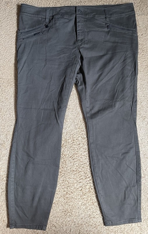 Old Navy WRD Moto Pant Womens Size 16 Plus Gray Zip Pocket Skinny Pants