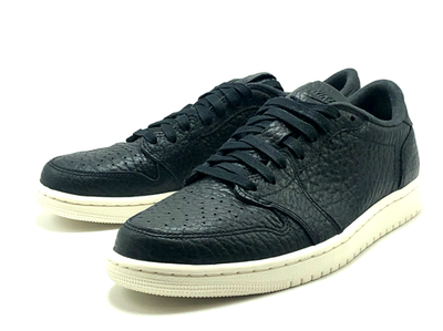 NEW* Men Air Jordan 1 Retro Low NS 'Swoosh less' Black/Sail