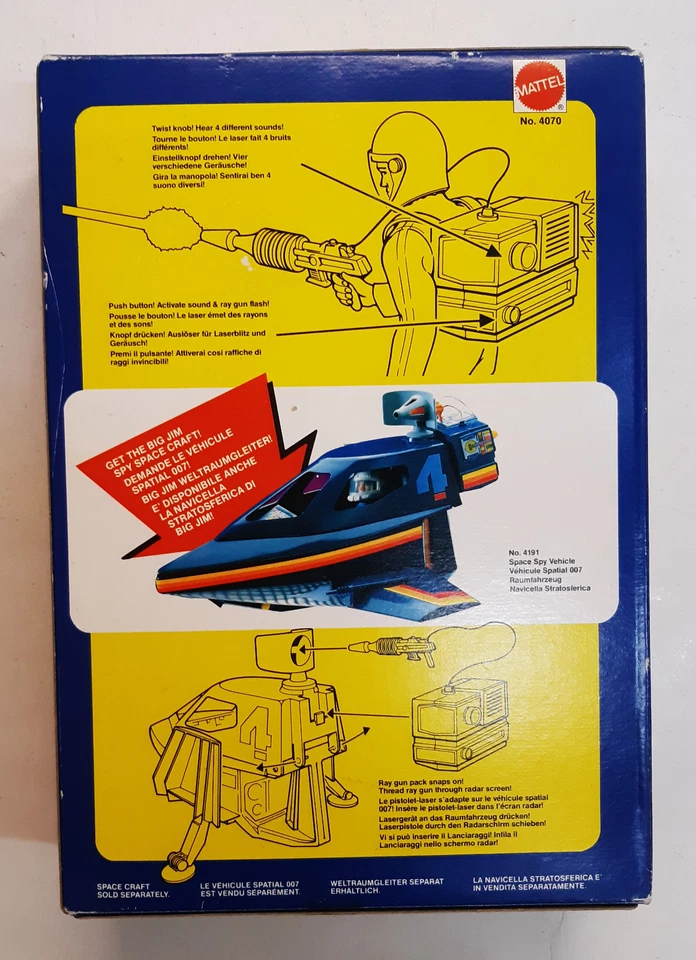 Mannequin Big Jim Laser Gunner MATTEL n°4070 + boîte-vitrine scellée (1982) - Photo 4/4