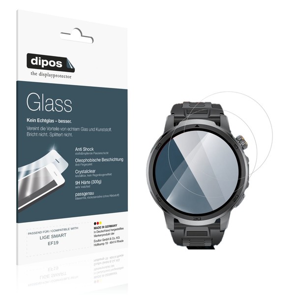 2X Schutzfolie FüR Lige Smart EF19 - Anti-Shock 9H Folie Dipos Glass-image