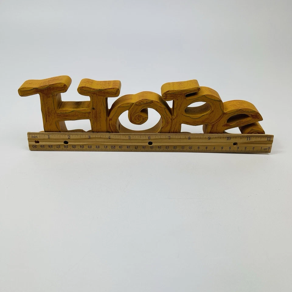 Holiday Wood Hope Sign Home Decor Decorative Wooden Cutout Word Tabletop Decor - Image 4 of 4