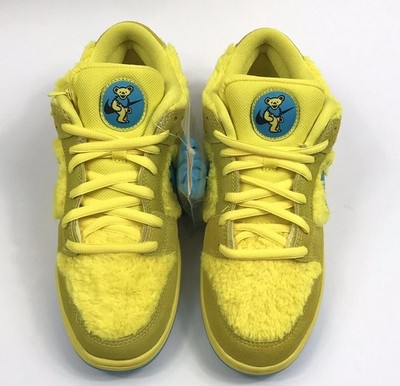 Nike Sb Dunk X Grateful Dead Bears Cj5378 300 Yellow Low Sneakers