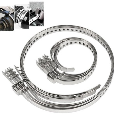 CV Axle Boot Clamps, Edelstahl, 10 Stück, universell, verstellbar, Auto