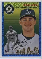 2023 Chrome Platinum Anniversary Blue Shimmer Refractor 89/100 Jonah Bride 0s55