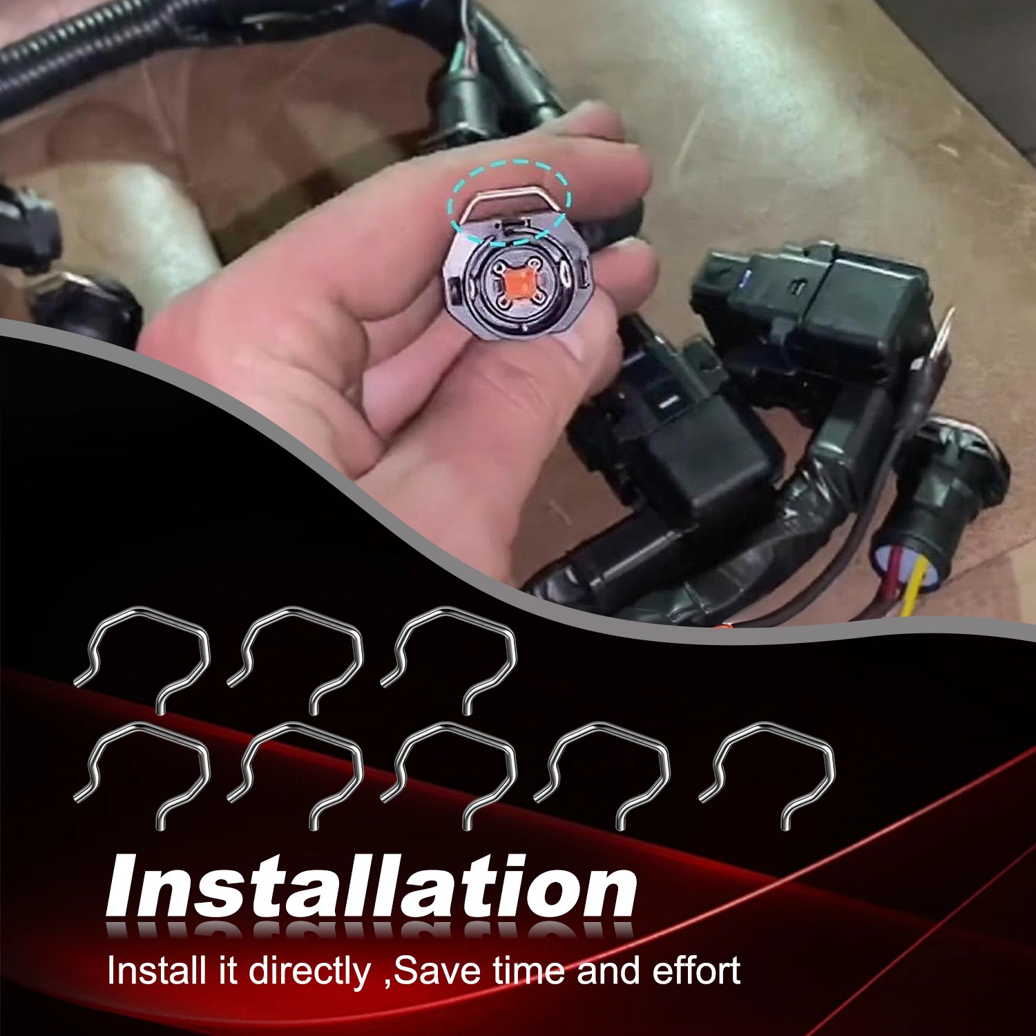 Set of 8 Fuel Injector Connector Clip for Ford 6.0L Powerstroke Diesel 03-10