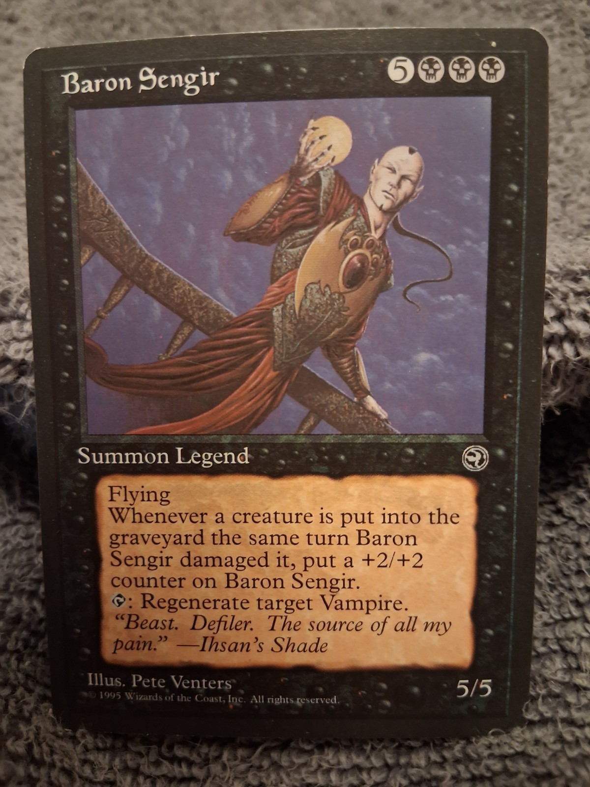 Magic: The Gathering Baron Sengir Homelands Black Vampire Rare English 1995