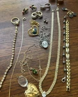 Mixed Lot Of Vintage Costume Jewelry Necklaces Earrings Pins Bracelets